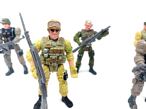 Brigamo 6 figuras de soldados de acción, incluye armas