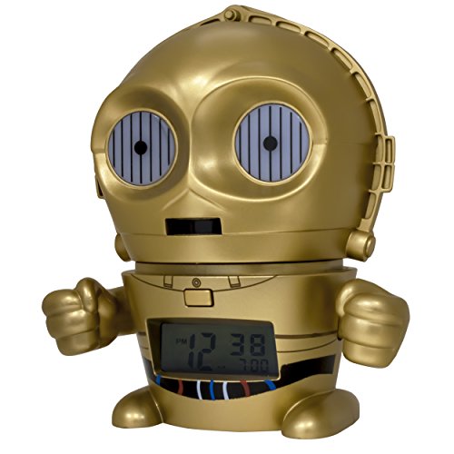 BulbBotz Despertador Infantil C3PO, Dorado, 8.89x12.7x13.97 cm, 2021418