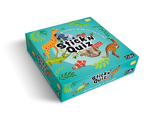 Caly - Globo Inflable para Juego de Animales de The World Stick'N Quiz 30 cm, 032B, Azul océano