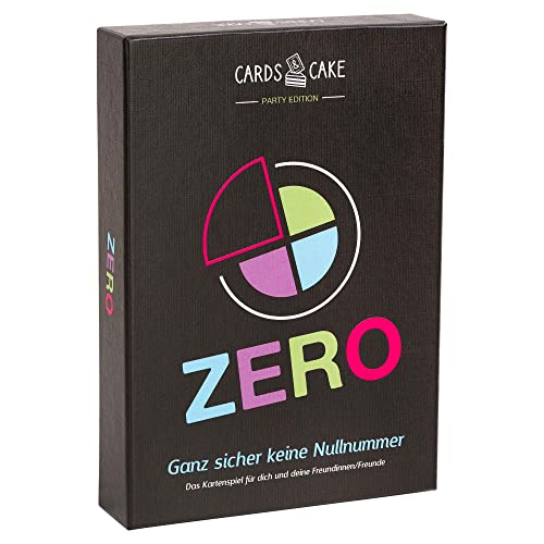 CARDS & CAKE® Juego de cartas Zero I Fieses para fiestas I Juegos de sociedad para adultos y familias I Juego de cartas a partir de 6 años I Divertido juego