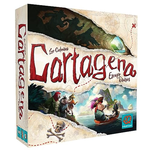 Cartagena Escape Diaries - Juego de mesa - Juego de aventura pirata, juego de estrategia, divertido juego familiar para niños y adultos, a partir de 8 años, 2-5 jugadores, 30-45 minutos de tiempo de