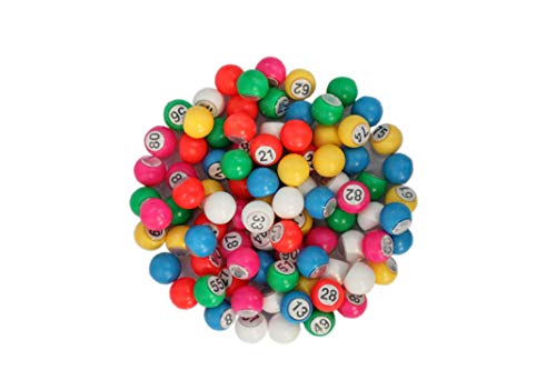 CARTALOTO BATS18 - Juego de 90 Bolas de Loto, diámetro 18 mm, Multicolor