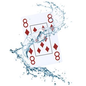Cartas de póquer de plástico a prueba de agua Pack doble de personajes de cuatro esquinas - Juegos de cartas con Jumbo Index para Texas Holdem Poker