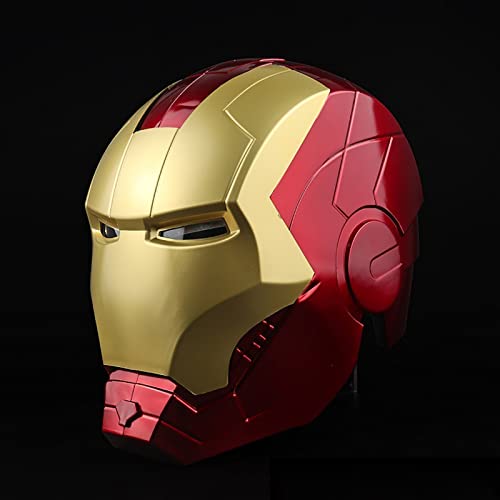 Casco Electrónico de Iron Man de Los Vengadores de Marvel Legends Máscaras Luminosos Cascos de Halloween Cosplay Película Deluxe Edition (Color : Red, Size : (55~60CM))