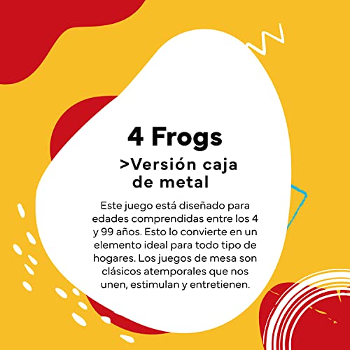 Cayro - 4 Frogs - + 4 Años - Traga Bolas - Juego Divertido de Mesa para Niños y Adultos - Consigue todas las Bolas que Puedas - Ideal para 2 a 4 Jugadores
