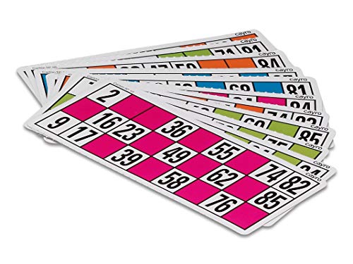 Cayro - Pack de 48 Cartones de Bingo - Cartones Juego de Mesa Familiar para Niños y Adultos - Cartones para Jugar al Bingo Tradicional - Ideal para Reuniones con Amigos y Fiestas