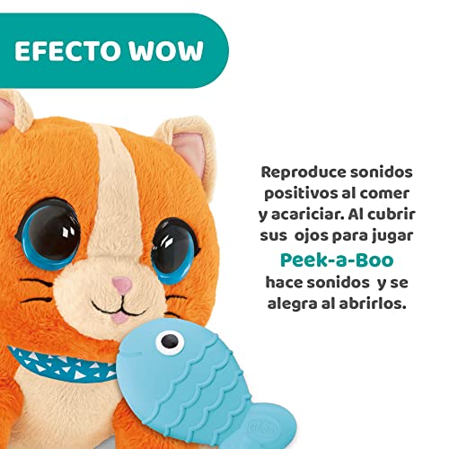 Chicco Mascota Peekaboo Kity , Peluche De Gato Interactivo, Muñeco Ideal Como Mascota, Come y Juega