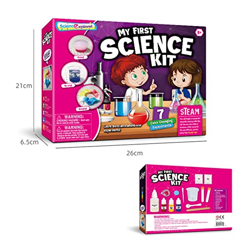 Ciencia para niños,Juguetes educativos científicos Colores Mezclados para niñas y niños - Juego Laboratorio química Colores, experimentos científicos para cumpleaños Qihuyi