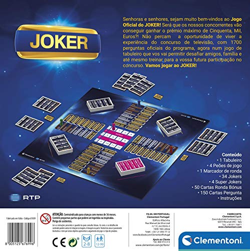 Clementoni 67699 - Joker - O Jogo Oficial RTP [Versión Portuguesa]