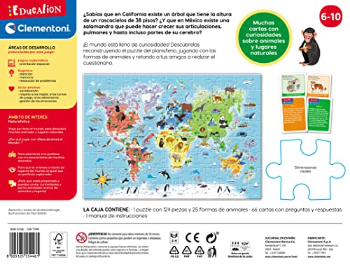 Clementoni- descubramos El Mundo, Juego Educativo Geografía y Mapas, Juguete Educativo en Español a Partir de 6 años (55446)
