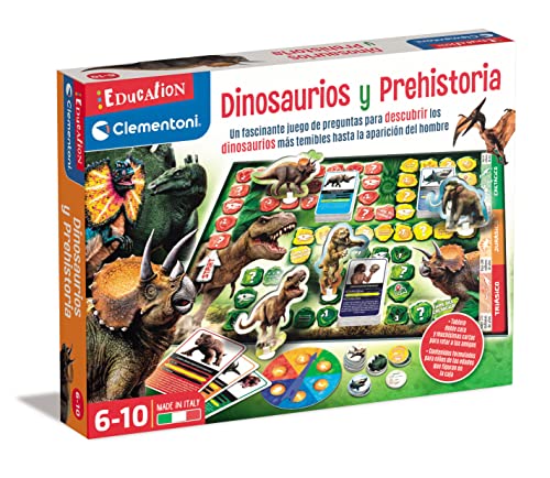 Clementoni- Dinosaurios y Prehistoria Education Juego Educativo, Multicolor, Mediano (55494)