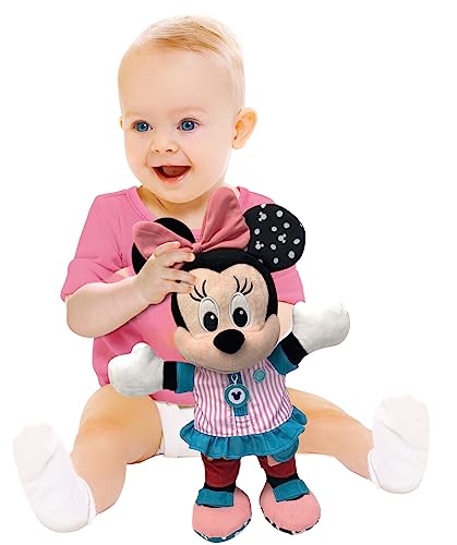 Clementoni Disney Baby Minnie Vísteme Infantil para Desarrollar La Psicomotricidad Fina Y Las Habilidades Manuales, Juego Montessori 1 Año, Juguete Bebé 18 Meses, Multicolor (17860)
