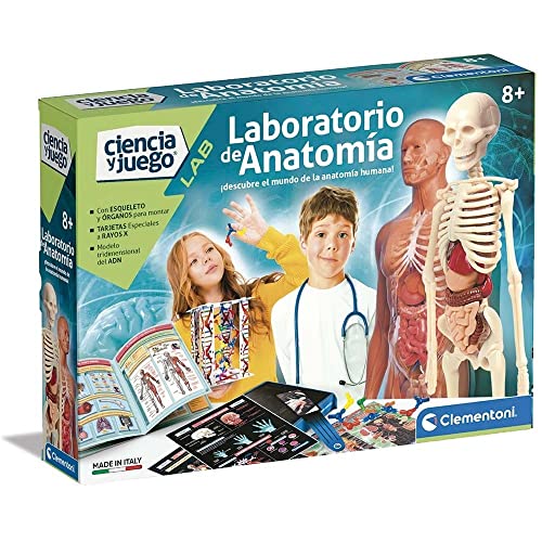 Clementoni, Laboratorio de Anatomía, Juego Educativo de Ciencias, Aprende Anatomía y Cuerpo Humano, Juguete niños 8 años, Juguete en español (55485)