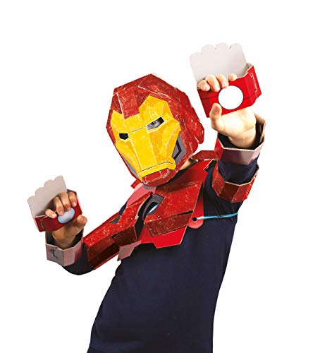 Clementoni - Máscara Marvel Iron Man - juego creativo máscara superhéroe a partir de 4 años (18609)
