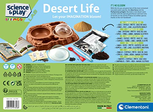 Clementoni- Science & Play Lab - Desert Life, Juego botánica Infantil - Juego c( 97858), Exclusivo en Amazon