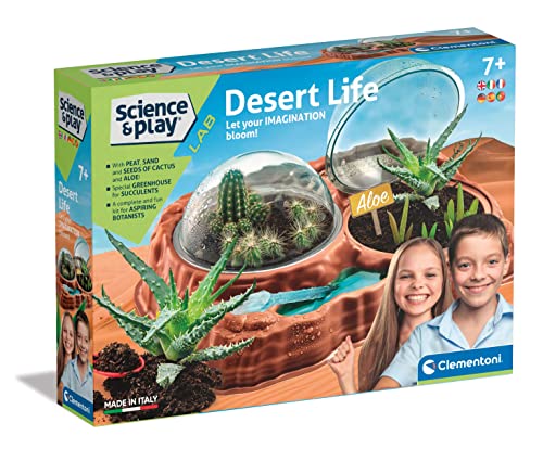 Clementoni- Science & Play Lab - Desert Life, Juego botánica Infantil - Juego c( 97858), Exclusivo en Amazon