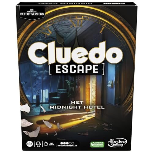 Cluedo Escape: El Juego de Mesa Midnight Hotel, Juegos únicos de Escape Room para 1-6 Jugadores, Juegos de Detectives cooperativos (Versión Holandesa)