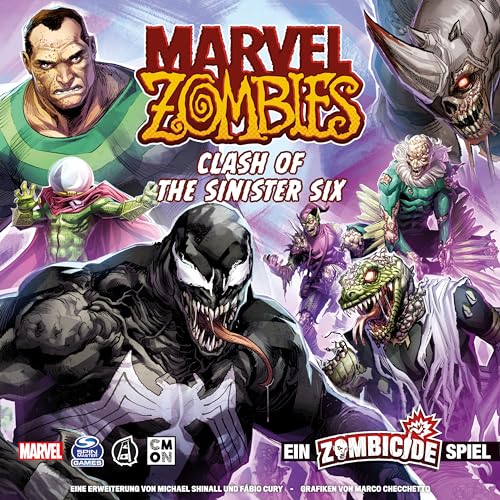 CMON | Marvel Zombies: Clash of The Sinister Six - Un Juego de zombicidas | Expansión | Juego de conocedores | Dungeon Crawler | 1-6 Jugadores | A Partir de 14 años | 60 Minutos | Español