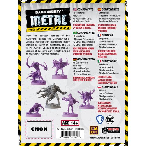 CMON - Zombicide - Dark Nights Metal Pack #1 - Juego de Miniaturas en Multilenguaje (Incluye Español)