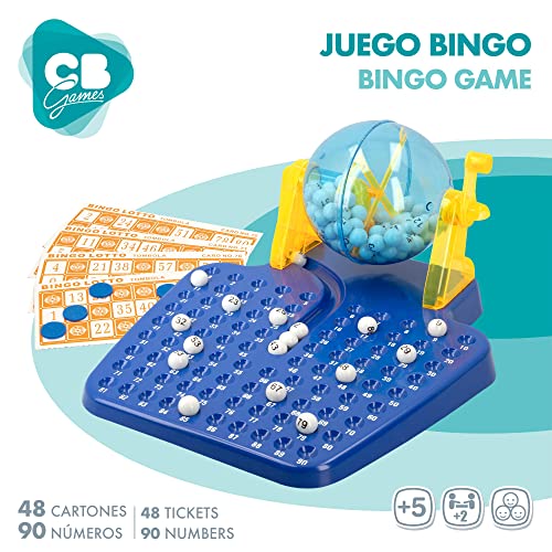 Colorbaby 49671 - Bingo de mesa manual / Juego de mesa para niños y adultos, juego del bingo, juegos en familia, juegos de mesa clásicos / Jugar al bingo