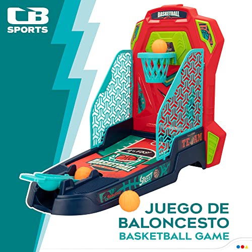 COLORBABY 49834 - Juego de mesa Baloncesto con 3 pelotas para lanzamiento / Juguetes para niños, regalos originales / Mini Basket Ball, juegos de mesa para niños y niñas