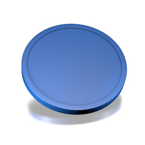 CombiCraft Moneda en blanco para casillero o carrito de la compra, tamaño 1 €, azul, diámetro 23 mm, 100 unidades