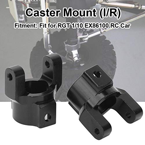 con 4 tornillos Caster Mount Aleación de aluminio Caster Mount para Rc Car Model(Negro R86022BL)