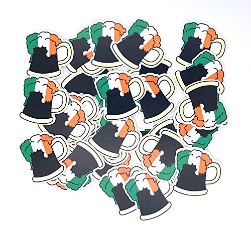 Confeti de San Patricio para fiestas, accesorios, mesa, decoración, fiestas, bares, clubes, decoración de Irlanda, Irlanda, pinta de cerveza (100 unidades)