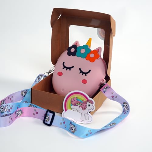 CONTRACONTACT Mini bolsa para niñas pequeñas como juguete de juego y pequeño cofre del tesoro, fácil de limpiar y llenar con regalos, Bolsa rosa, Adorable