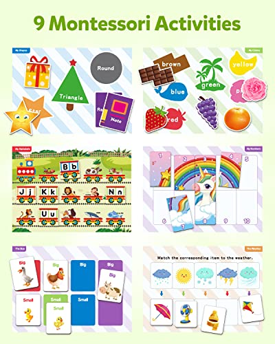 Coogam Preschool Magnetic Busy Book, 9 Pegatinas temáticas Juguetes sensoriales Habilidades motoras Finas Carpeta de Aprendizaje Libro silencioso Montessori Juguetes para niños