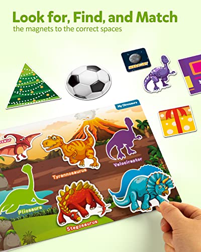 Coogam Preschool Magnetic Busy Book, 9 Pegatinas temáticas Juguetes sensoriales Habilidades motoras Finas Carpeta de Aprendizaje Libro silencioso Montessori Juguetes para niños