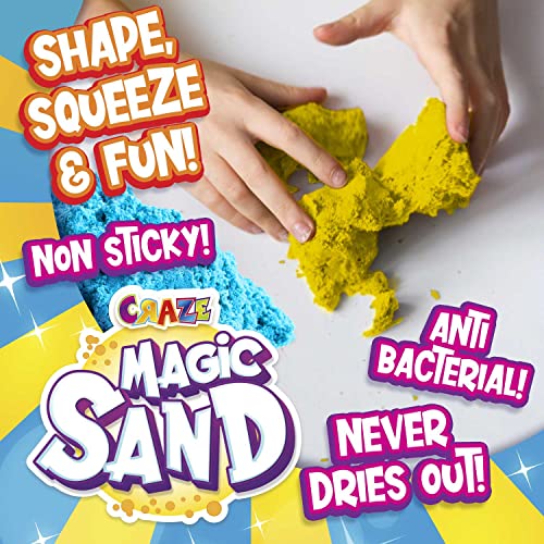 CRAZE MAGIC SAND Refill Pack de Arena Mágica Niños, 250g incluidos, multicolor de Arena Cinética sin gluten, Colores Aleatorios 41215