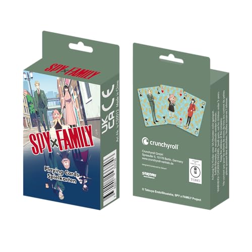 Crunchyroll - Spy x Family – 52 Cartas – Juego de Cartas de póquer Deck Playing Cards – Original & Licencia