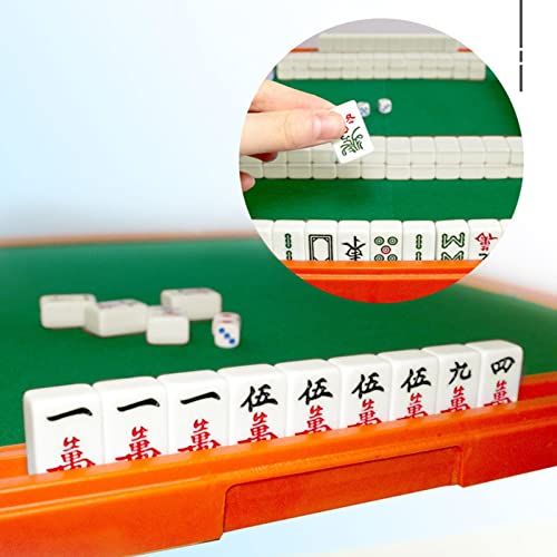 Cyhamse Mahjong, Mahjong Chino, Fichas Mini Mah Jong 144 Piezas para Jugar En Fiestas | Juguetes Tradicionales Fáciles Llevar para Juegos Estilo Chino, Juego Mahjong