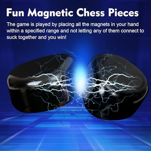 DAOUZL Magnetic Chess Game, Juego de Ajedrez Magnético, Juego de Mesa De Piedra Magnética,Tablero de Ajedrez Educativo Portátil, Magnetic Juego de Ajedre para Reuniones Familiares y Viajes (B)