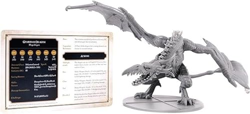 Dark Souls The Role Playing Game: Guardian Dragon Miniatura & Stat Cards. DND, RPG, D&D, Calabozos y Dragones. Compatible con 5E