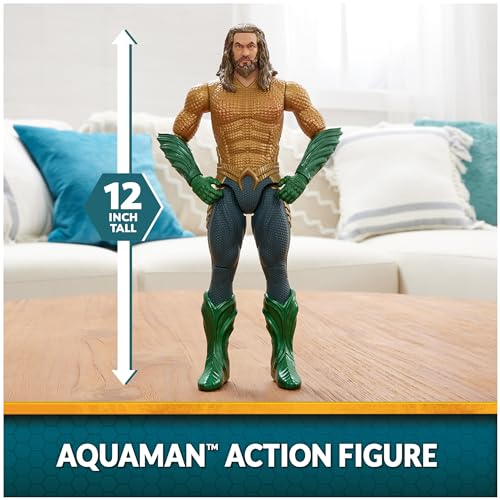 DC COMICS - AQUAMAN MUÑECO 30 CM - Figura Aquaman Articulada de 30 cm Coleccionable - 6065754 - Juguetes Niños 3 Años +
