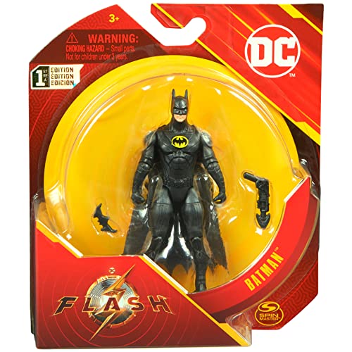 DC Comics Batman - Figura Batman 10 CM Muñeco Batman 10 cm Articulado y 2 Accesorios - 6065489 - Superhéroes Juguetes Niños 3 Años +