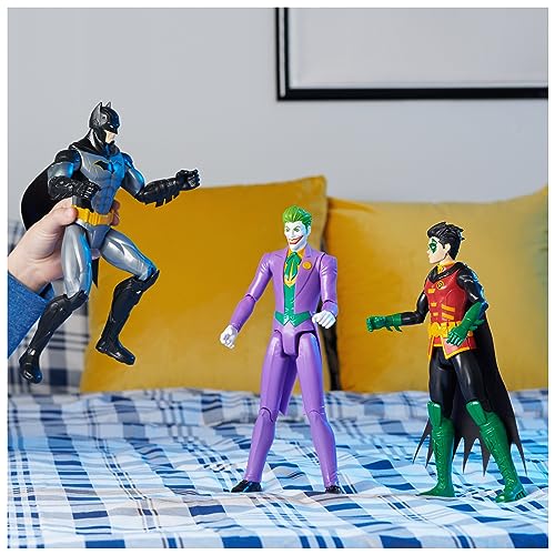 DC Comics, Batman y Robin contra The Joker, Figuras de acción de 30 cm, Juguetes para niños y niñas a Partir de 3 años