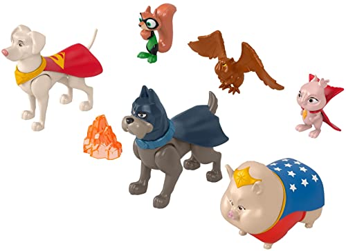 dc comics DC Liga de Super Mascotas Multi super pack Figuras de juguete (Mattel HGL00)