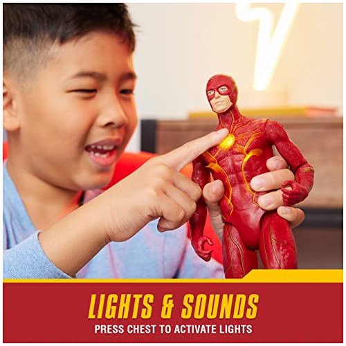 DC Comics, figura de acción de 30,5 cm Speed Force The Flash, luces y más de 15 sonidos, coleccionable de la película The Flash, juguetes para niños y niñas a partir de 4 años