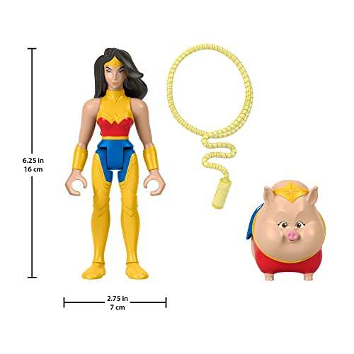 DC Liga de Super Mascotas BP/WW Héroe y mascota Figuras de juguete (Mattel HGL04)