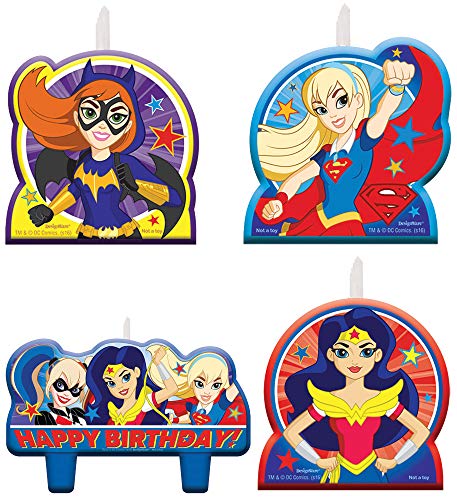 DC Super Hero Girls Candle 4ct [Contiene 4 unidades de venta al por unidad de venta de paquetes combinados de Amazon] - SKU # 171609