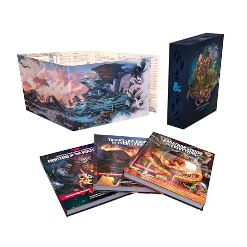 D&D Rules Expansion Gift Set: Dungeons & Dragons (DDN): Tasha's Cauldron of Everything + Xanathar's Guide to Everything + Monsters of the Multiverse + DM Screen: 1