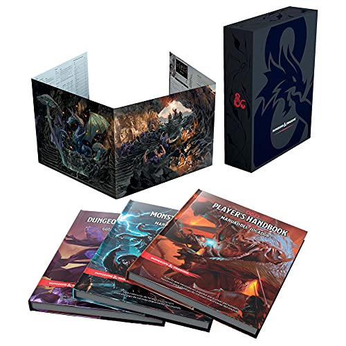 D&D SET DE REGALO DE LOS REGLAMENTOS BÁSICOS: Player’s Handbook / Dungeon Master’s Guide / Monster Manual / DM Screen (Dungeons & Dragons)