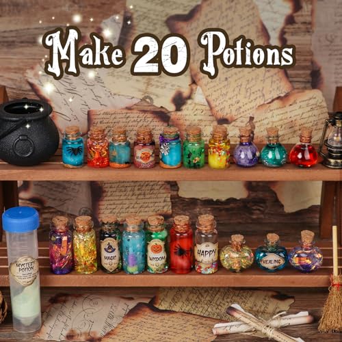 DECOHOME Kit de Pociones de Misteriosas para Niños, 20 Botellas de Poción Mágica, Juguetes Creativos para Navidad y Cumpleaños para Niños y Niñas de 6 7 8 9 10+ años