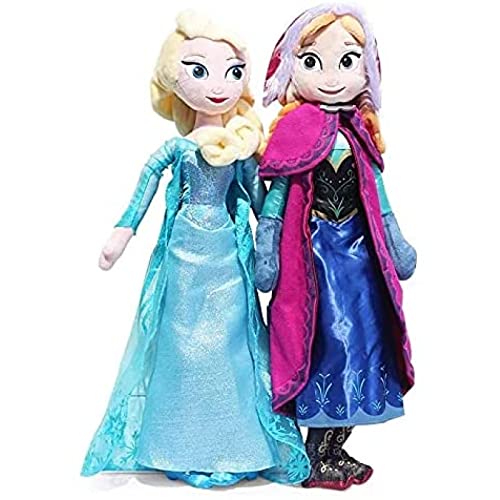 Desconocido 2 unids/Set 40 cm Anna Elsa muñeca de Peluche, Juguete Snow Queen muñeca de Peluche Juguete de cumpleaños para niños niña