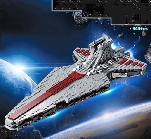 Destructor Estrella Clase de Cazador Imperial Bloques de Construcción Kit,Compatible con Lego Star Wars Militar Acorazado Juguetes Maquetas Kit para Adultos 944 Piezas A