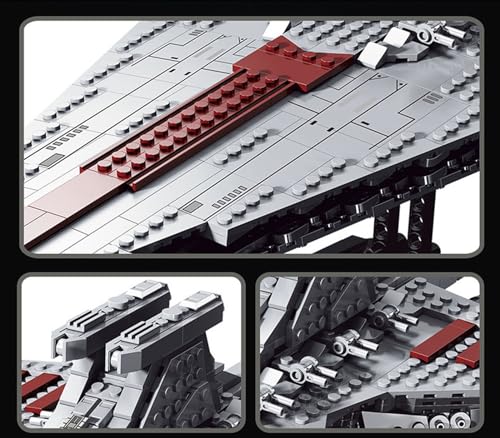 Destructor Estrella Clase de Cazador Imperial Bloques de Construcción Kit,Compatible con Lego Star Wars Militar Acorazado Juguetes Maquetas Kit para Adultos 944 Piezas A