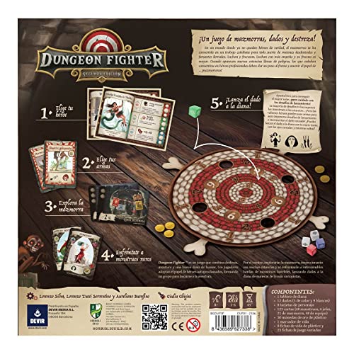 Devir - Dungeon Fighter 2ª Ed, Juego de Mesa, Juego de Mesa con los Amigos, Juego de Mesa Divertido, Juego de Mesa 8 años (BGDUFSP)